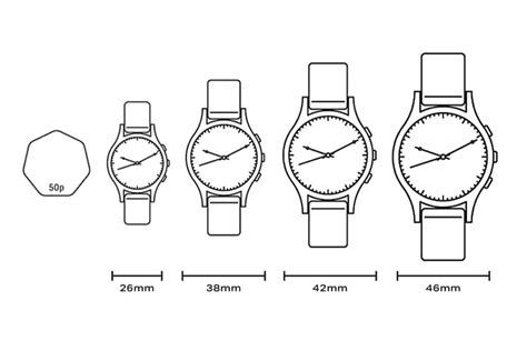 omega watch size chart.